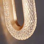 Luxurious Diamond Ring Gold Pendant Light - Lighting