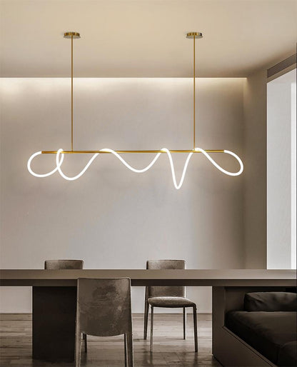 Luxury Modern Curvy LED Hose Pendant Light - Lighting