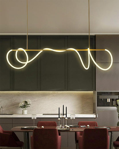 Luxury Modern Curvy LED Hose Pendant Light - Lighting