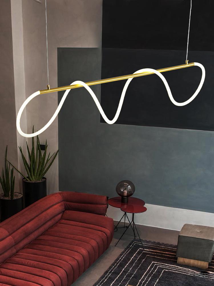 Luxury Modern Curvy LED Hose Pendant Light - Lighting