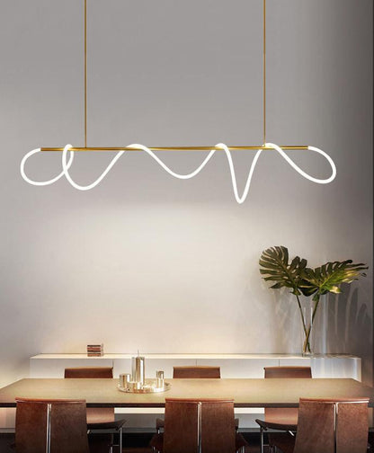 Luxury Modern Curvy LED Hose Pendant Light - Lighting