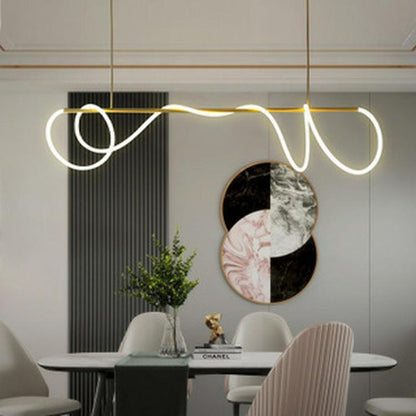 Luxury Modern Curvy LED Hose Pendant Light - Lighting