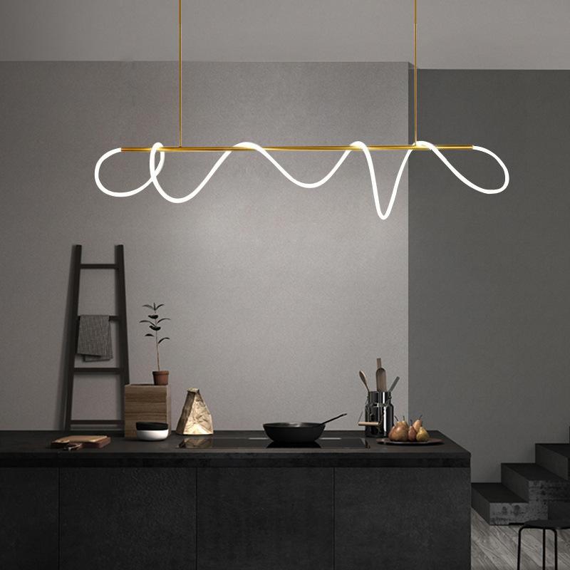 Luxury Modern Curvy LED Hose Pendant Light - Lighting