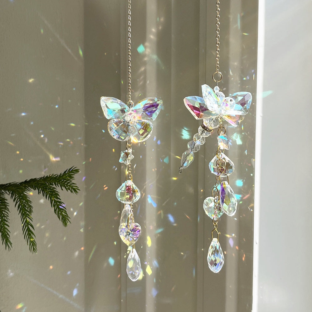 Butterfly & Dragonfly Crystal Suncatcher