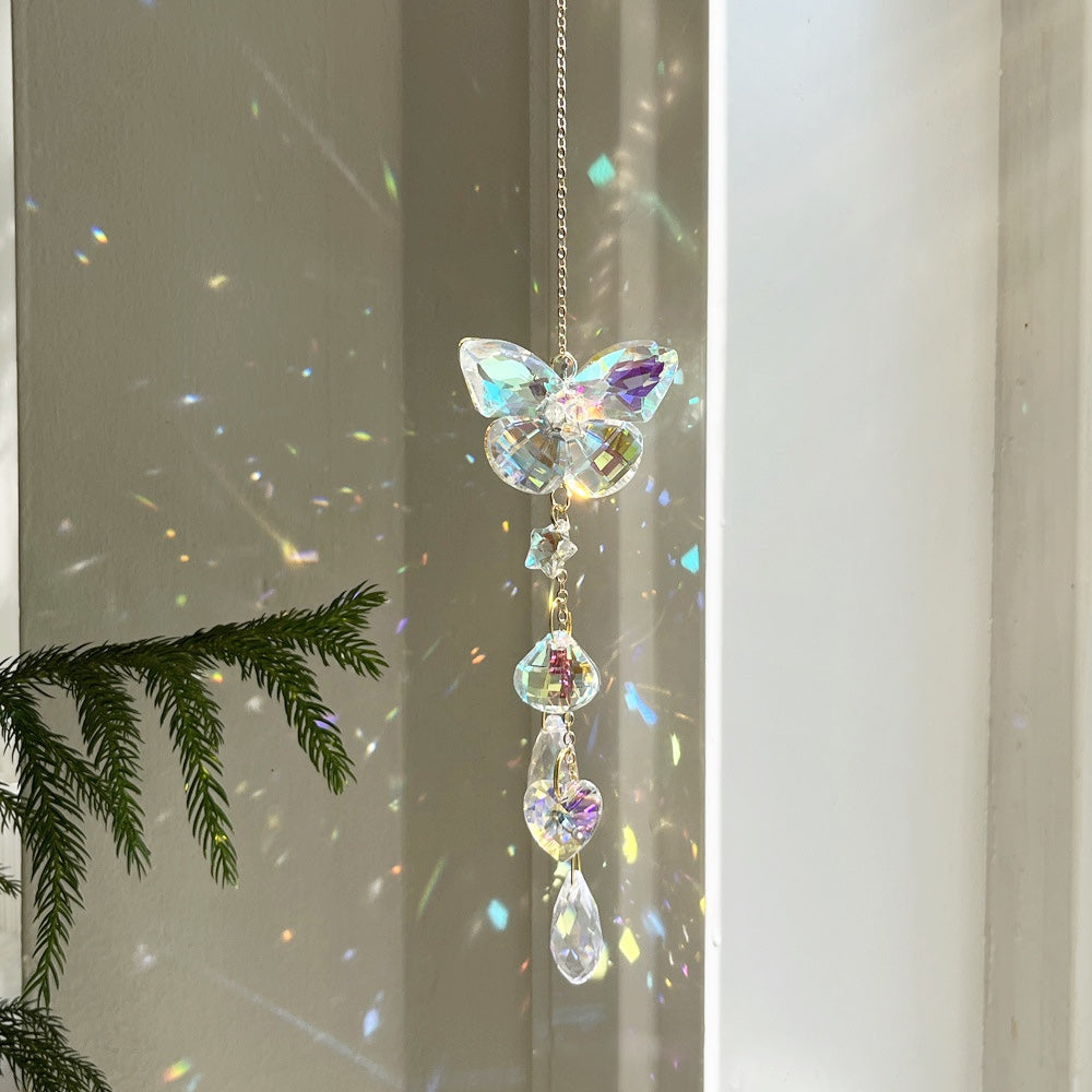 Butterfly & Dragonfly Crystal Suncatcher