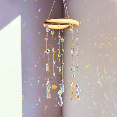 Sun & Moon Crystal Suncatcher