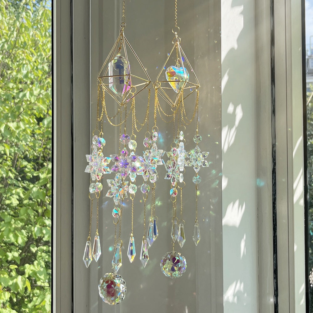 Dreamy Snowflake Crystal Suncatcher