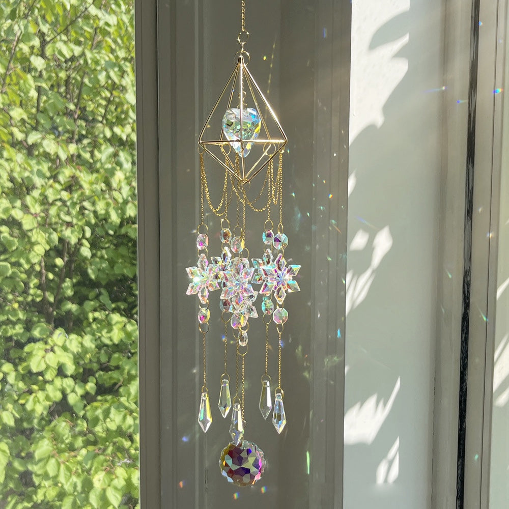 Dreamy Snowflake Crystal Suncatcher