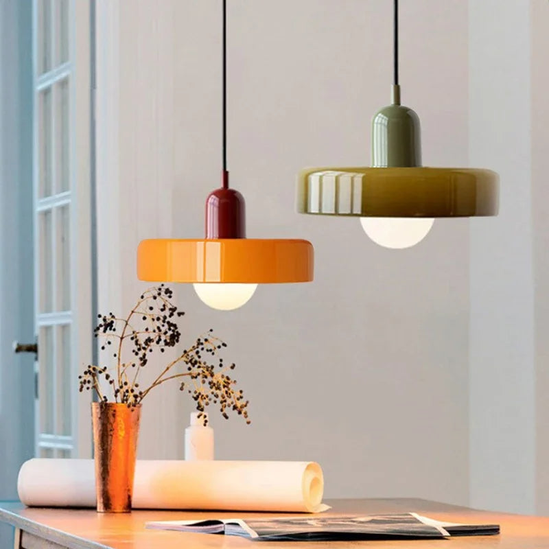 Retro Glass Pendant Light - Lighting