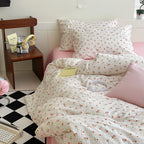 Sweet Cherry Plaid Bedding Set - Bedding