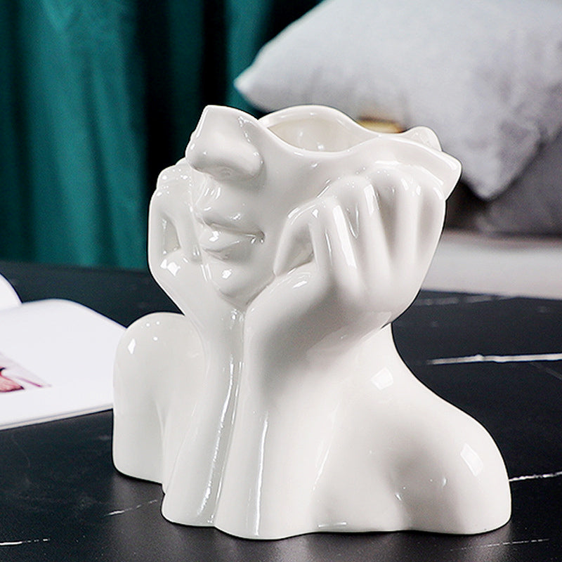 Handmade Body Art Ceramic Vase - Starhauz.com