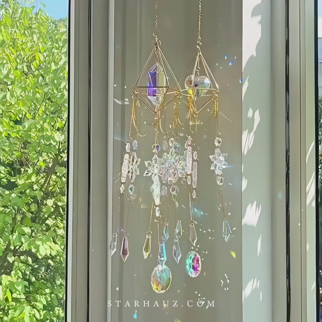 Dreamy Snowflake Crystal Suncatcher