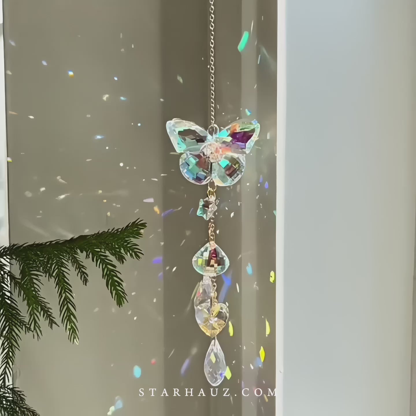 Butterfly & Dragonfly Crystal Suncatcher