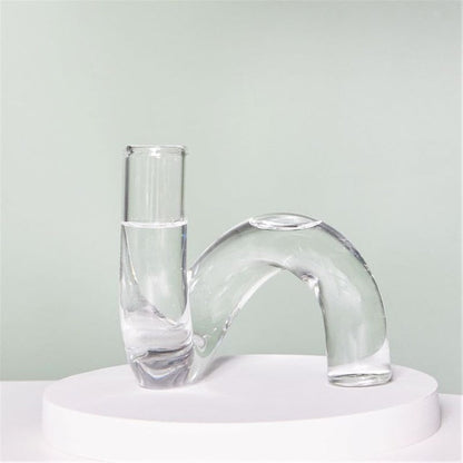 Retro Twisted Glass Candlestick Holder - Starhauz.com