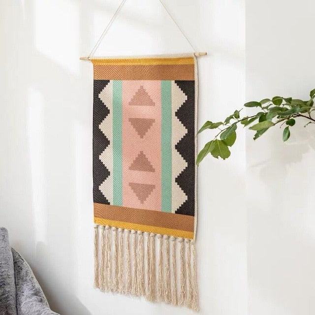 Macramé Geometric Tassel Tapestry - Starhauz.com