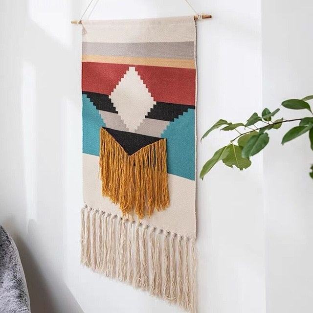 Macramé Geometric Tassel Tapestry - Starhauz.com
