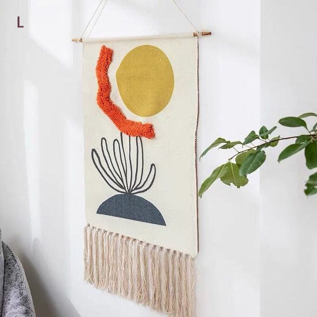 Macramé Geometric Tassel Tapestry - Starhauz.com