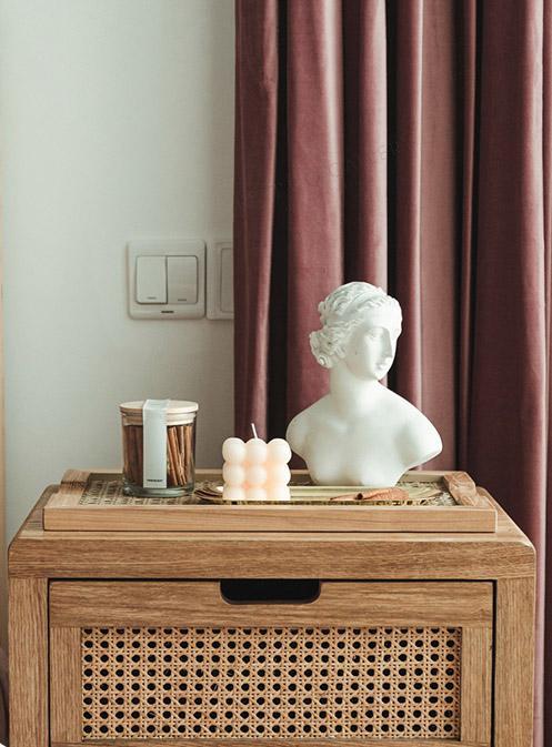 Breakfast Woven Rattan Wood Tray - Decor