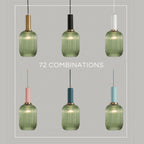 Nordic Fluted Glass Pendant Lights - Lighting