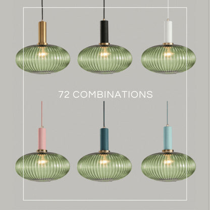 Nordic Fluted Glass Pendant Lights - Lighting