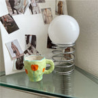 Retro Flowers Handpainted Mug - Kitchen