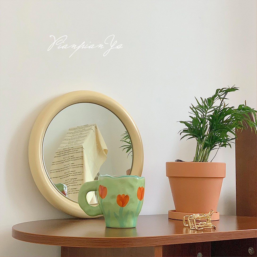 Retro Flowers Handpainted Mug - Kitchen