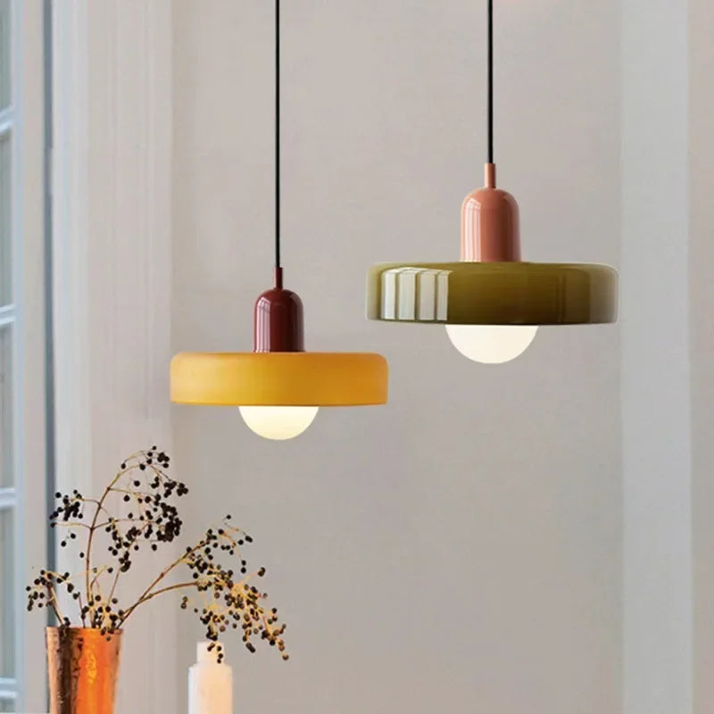 Retro Glass Pendant Light - Lighting