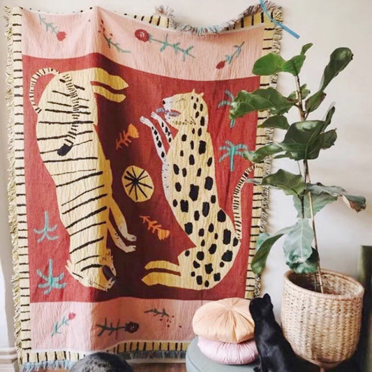 The Wild Leopard & Tiger Blanket - Starhauz.com