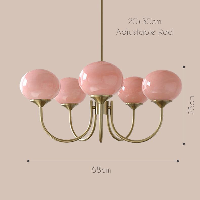 Art Deco Elegance Glass Ball Chandelier - Lighting