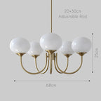 Art Deco Elegance Glass Ball Chandelier - Lighting