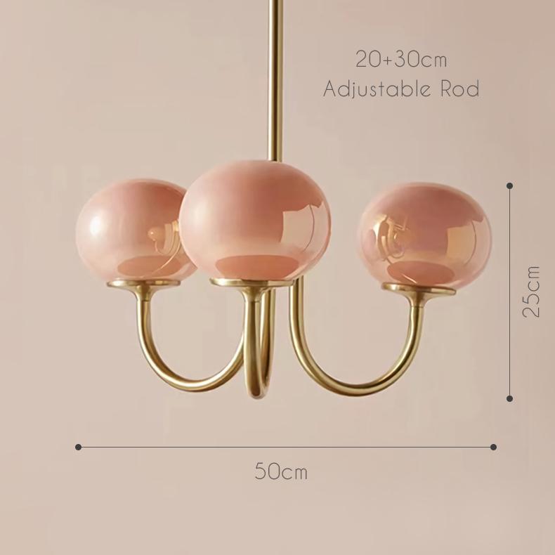 Art Deco Elegance Glass Ball Chandelier - Lighting