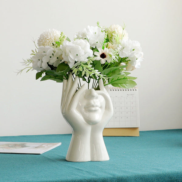 The Shy Face Ceramic Vase - Starhauz.com