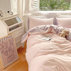 Two Toned Morandi Color Bedsheet Set - Bedding