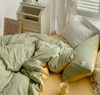 Two Toned Morandi Color Bedsheet Set - Bedding