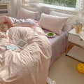 Two Toned Morandi Color Bedsheet Set - Bedding