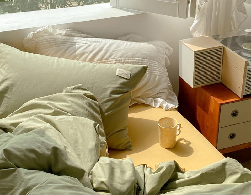 Two Toned Morandi Color Bedsheet Set - Bedding