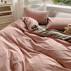 Two Toned Morandi Color Bedsheet Set - Bedding