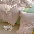 Two Toned Morandi Color Bedsheet Set - Bedding