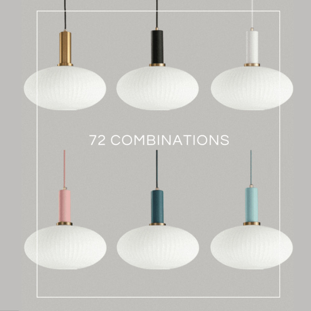 Nordic Fluted Glass Pendant Lights - Lighting