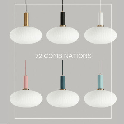 Nordic Fluted Glass Pendant Lights - Lighting