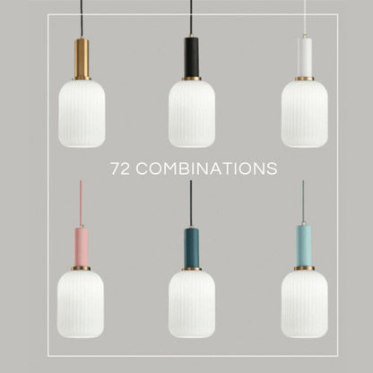 Nordic Fluted Glass Pendant Lights - Lighting