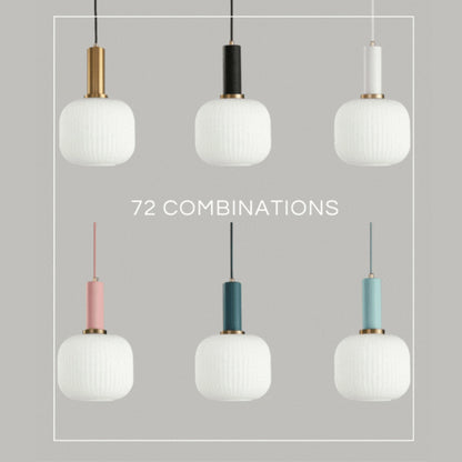 Nordic Fluted Glass Pendant Lights - Lighting