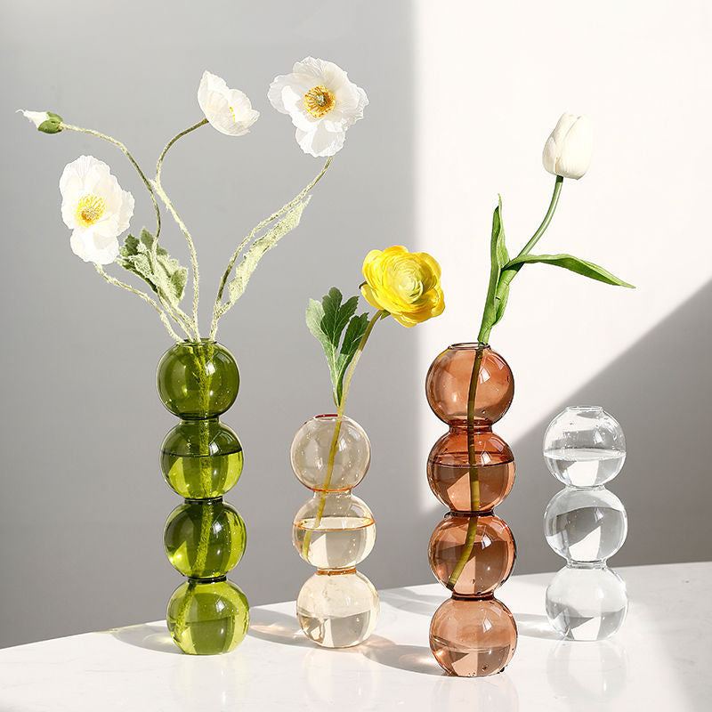 Retro Glass Spherical Colorful Vase - Starhauz.com