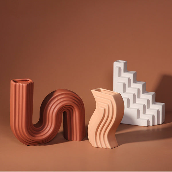 Nordic Pottery Flower Vase Table Décor - Starhauz.com