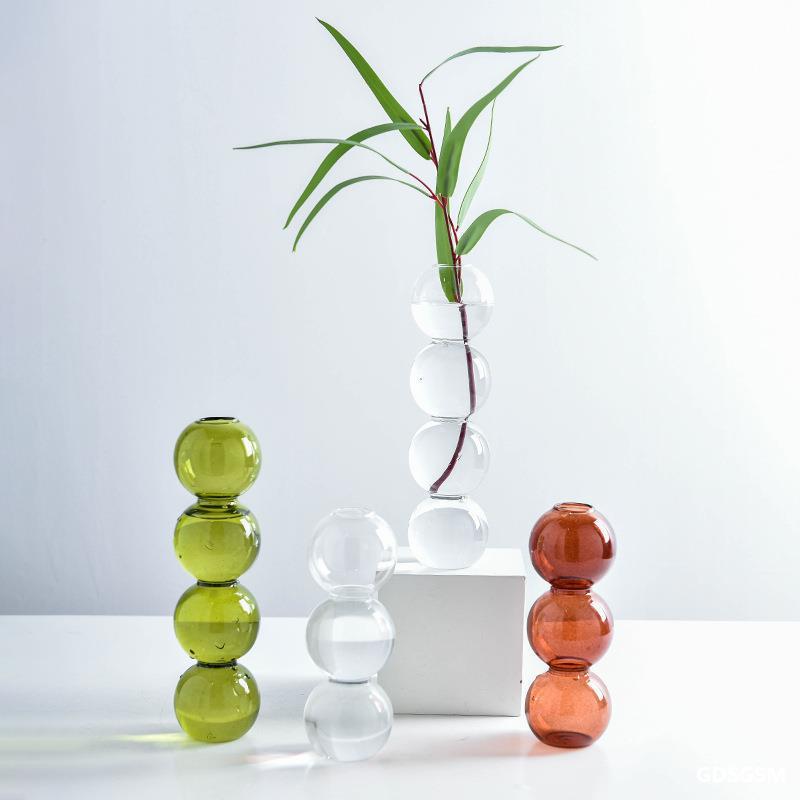 Retro Glass Spherical Colorful Vase - Starhauz.com