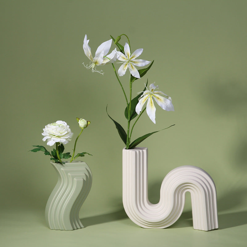 Nordic Pottery Flower Vase Table Décor - Starhauz.com