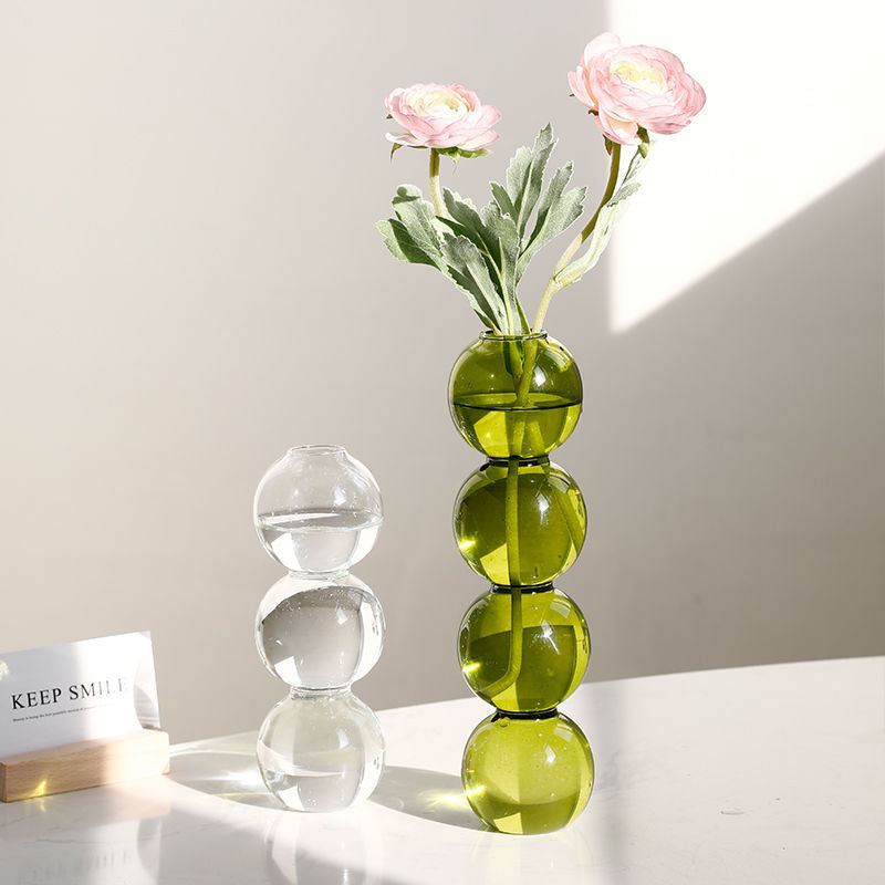 Retro Glass Spherical Colorful Vase - Starhauz.com