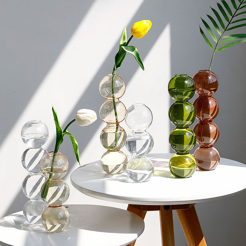 Retro Glass Spherical Colorful Vase - Starhauz.com
