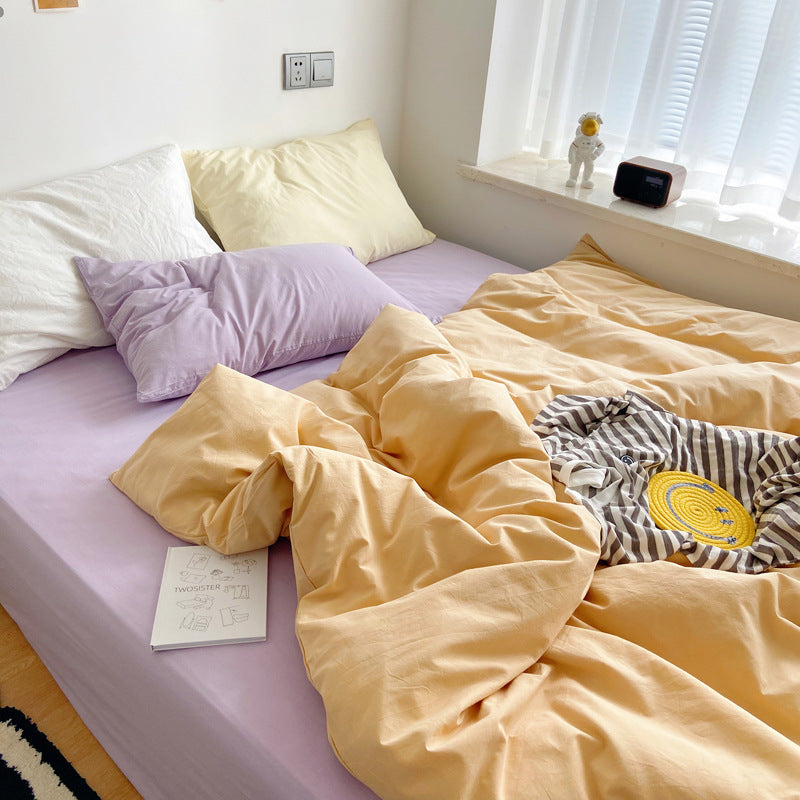 Aesthetic Pastel Color Combo Bedsheet Set - Starhauz.com