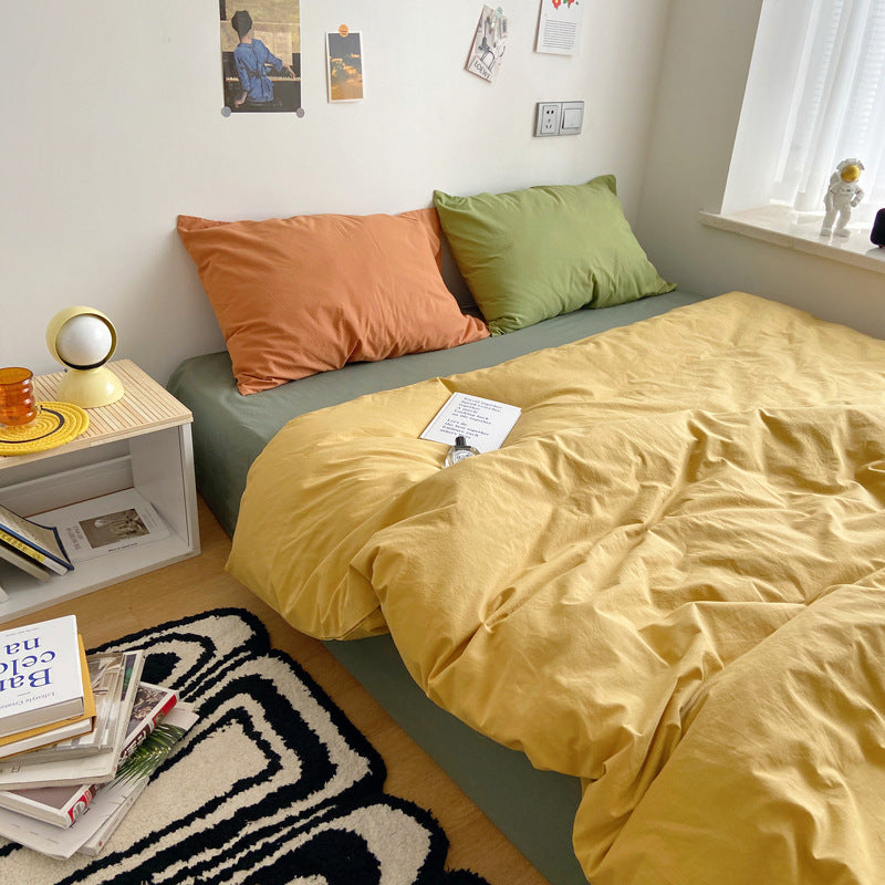 Earthy Color Combo Bedsheet Set - Starhauz.com